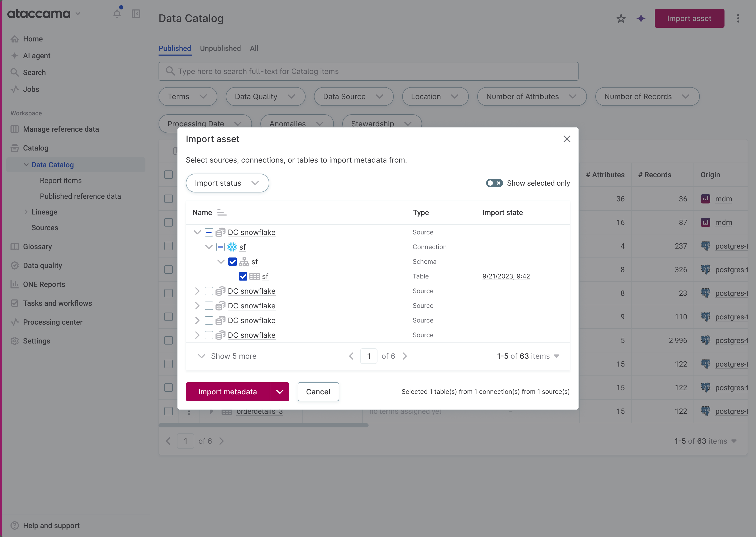 The redesigned one-view import modal, designed in Figma