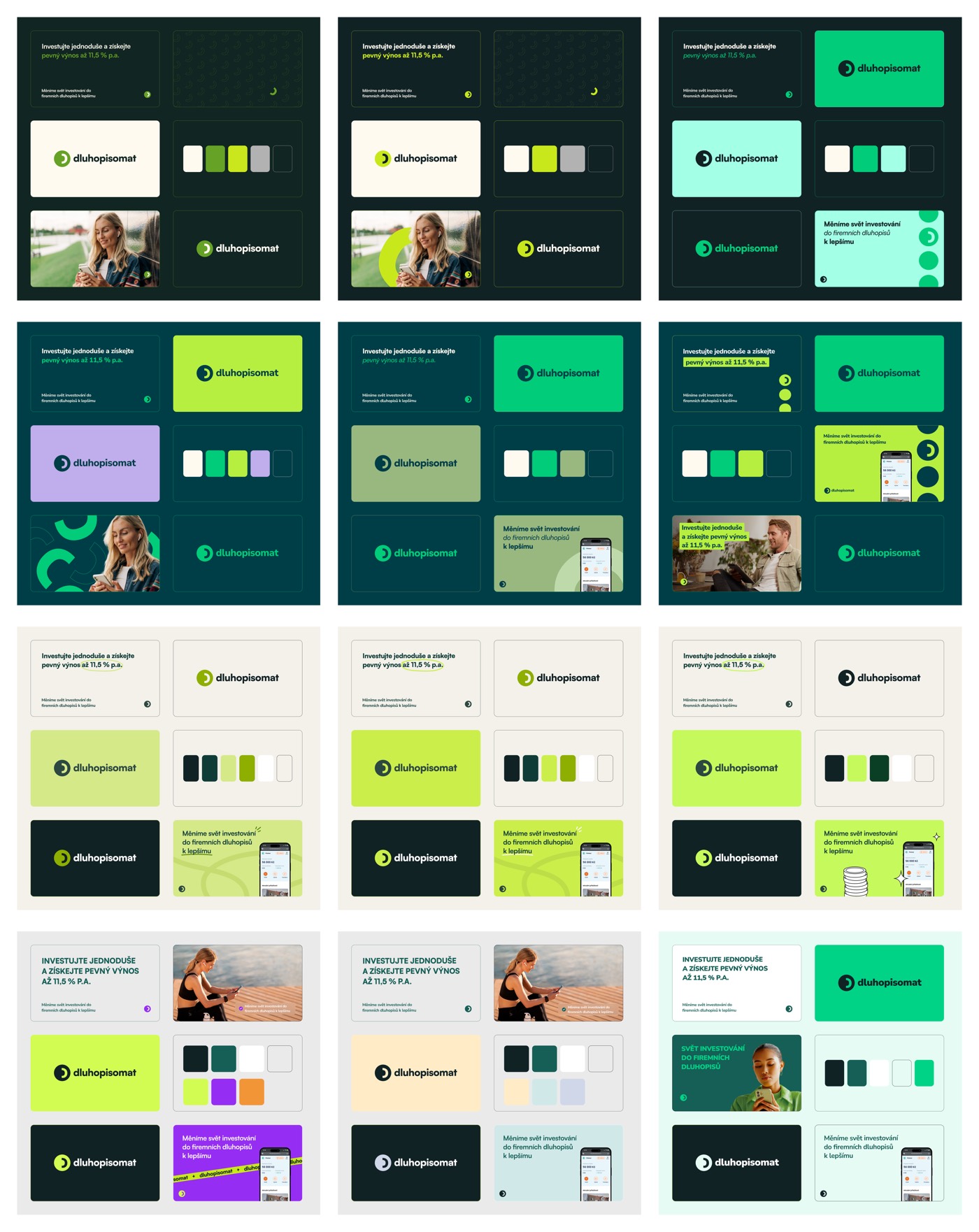 Dluhopisomat, brand exploration boards