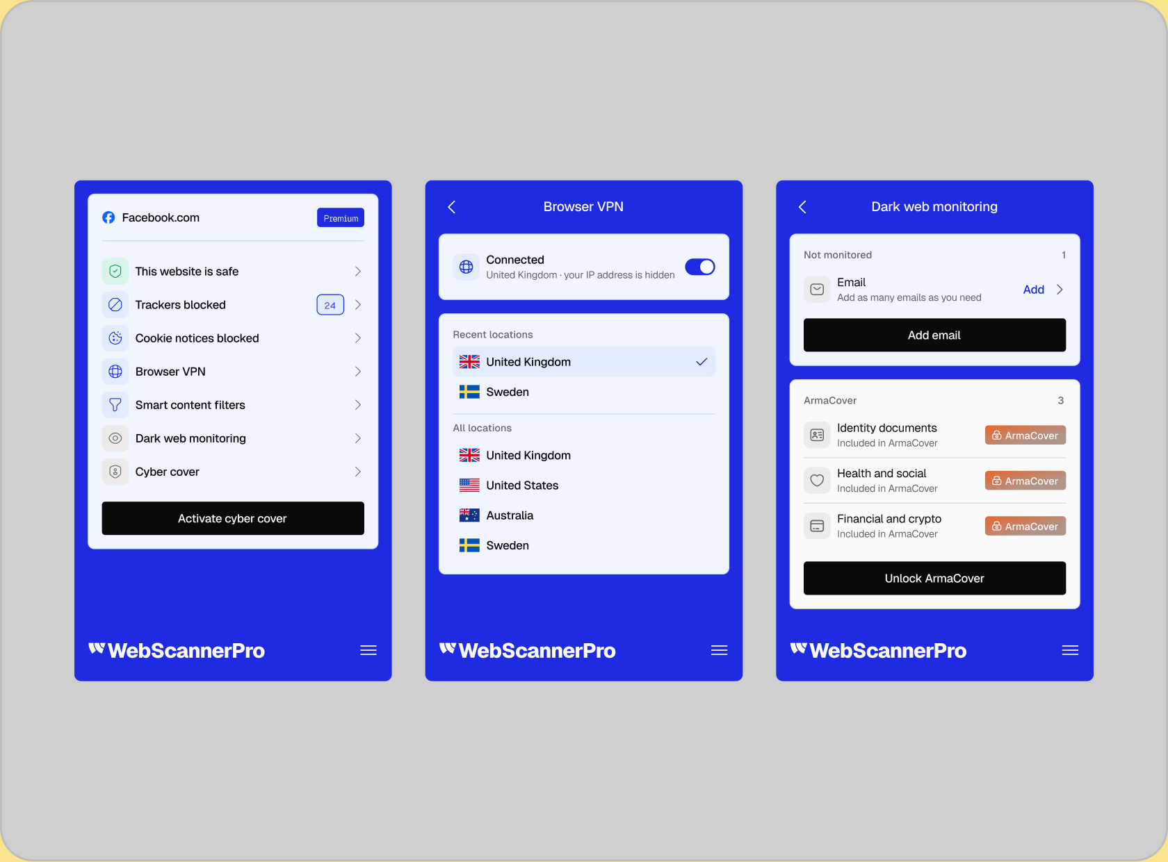 WebScannerPro — Browser extension